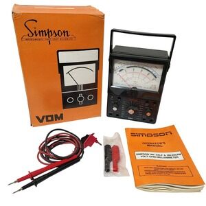 VTG Simpson 260-6XLPM Analog Multimeter VOM Volt-Ohm-Milliammeter 12211 With Box